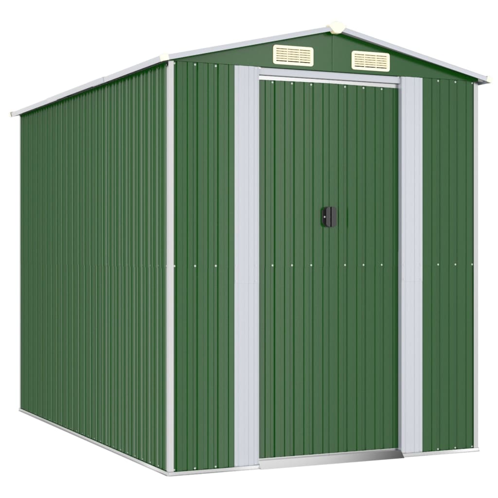 Vidaxl jardin hangar 192x274x223 cm en acier galvanisé vert