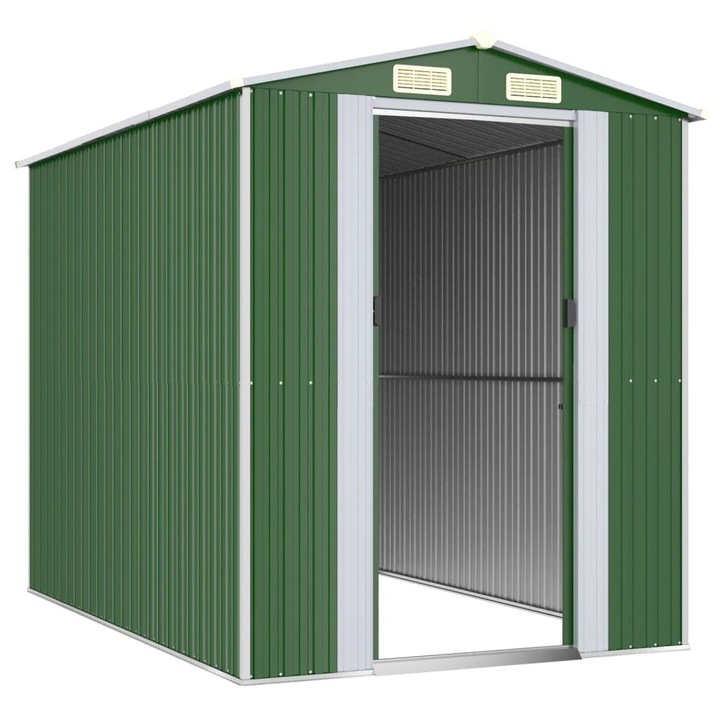 Vidaxl jardin hangar 192x274x223 cm en acier galvanisé vert