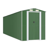 Vidaxl Garden Shed 192x689x223 cm galvanisert stålgrønn