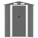 Vidaxl Garden Shed 192x191x223 cm galvanisert stål lys grå