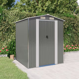 Vidaxl Garden Shed 192x191x223 cm galvanisert stål lys grå