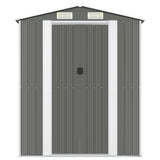 Vidaxl Garden Shed 192x357x223 cm galvanisert stål lys grå