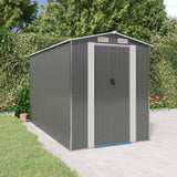 Vidaxl Garden Shed 192x357x223 cm galvanisert stål lys grå