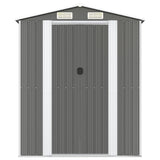 Vidaxl Garden Shed 192x440x223 cm galvanisert stål lys grå