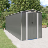 Vidaxl Garden Shed 192x606x223 cm galvanisert stål lys grå