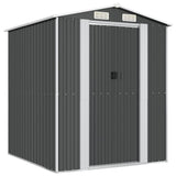 Vidaxl Garden Shed 192x191x223 cm galvanisert stål Antracitt -farget