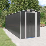 Vidaxl Garden Shed 192x606x223 cm galvanisert stål Antracitt -farget