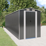 Vidaxl Garden Shed 192x689x223 cm galvanisert stål Antracitt -farget