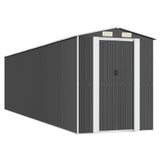 Vidaxl Garden Shed 192x772x223 cm galvanisert stål Antracitt -farget