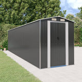 Vidaxl Garden Shed 192x772x223 cm galvanisert stål Antracitt -farget