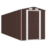 Vidaxl Garden Shed 192x606x223 cm in acciaio zincato scuro marrone