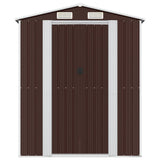 Vidaxl Garden Shed 192x689x223 cm galwanizowany stalowy ciemnobrązowy