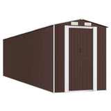 Vidaxl Garden shed 192x772x223 cm galvanized steel dark brown