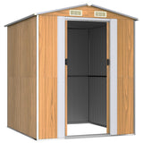 Vidaxl Garden Shed 192x191x223 cm galvanisert stål lysebrun