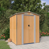 Vidaxl Garden Shed 192x191x223 cm galvanisert stål lysebrun