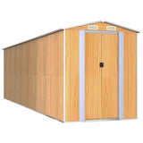 Vidaxl Garden Shed 192x689x223 cm in acciaio zincato in acciaio chiaro