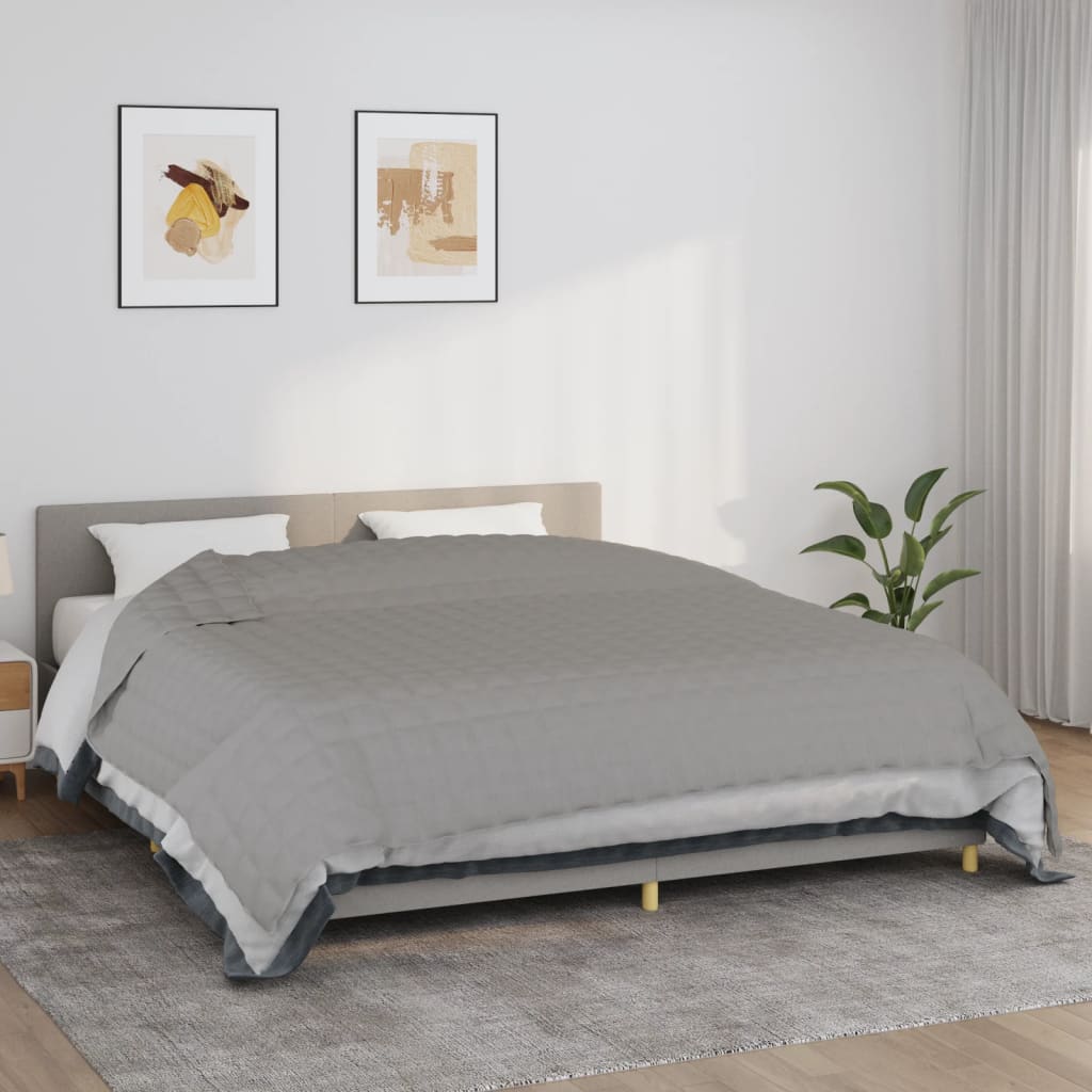 VidaXL Weakage blanket 220x260 cm 11 kg fabric gray