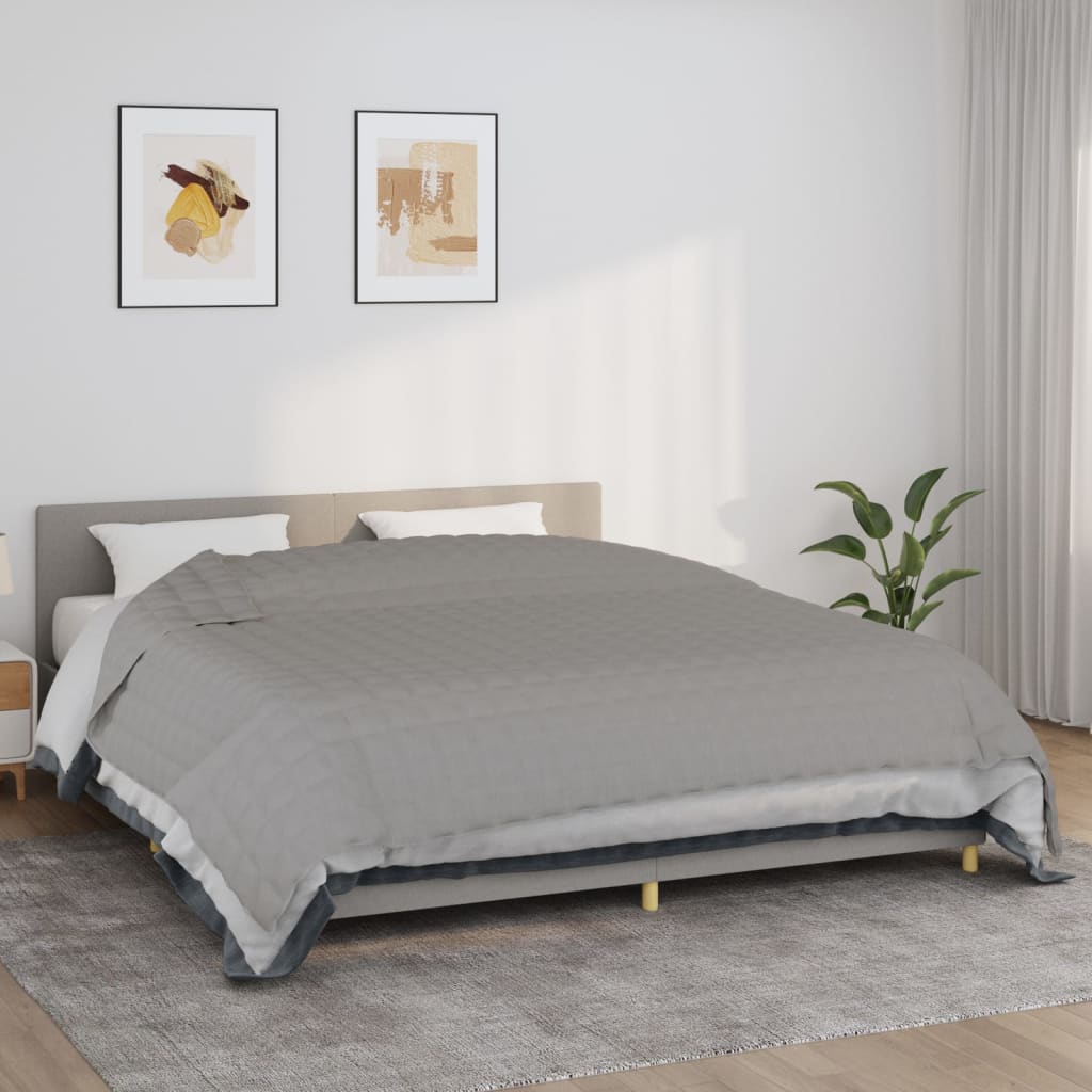 VIDAXL FAIBLAGE COUVERTURE 235x290 cm 15 kg de gris de tissu