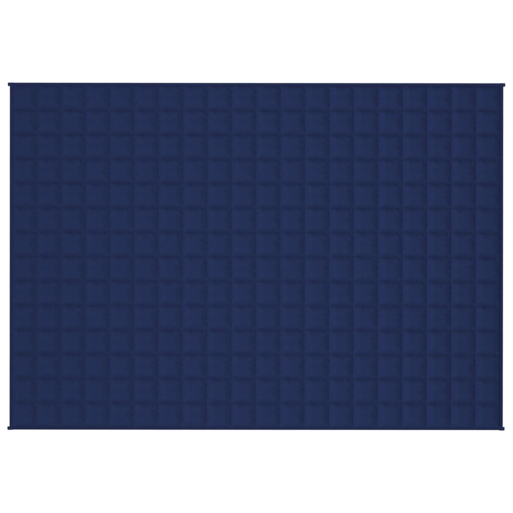 VIDAXL Coperta debole 138x200 cm 6 kg di tessuto blu