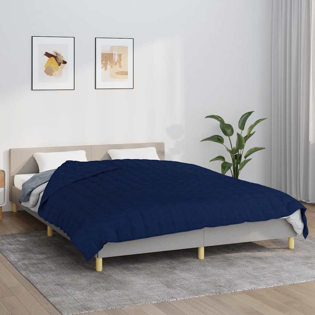 Vidaxx couverture lestée 200x225 cm 9 kg tissu bleu