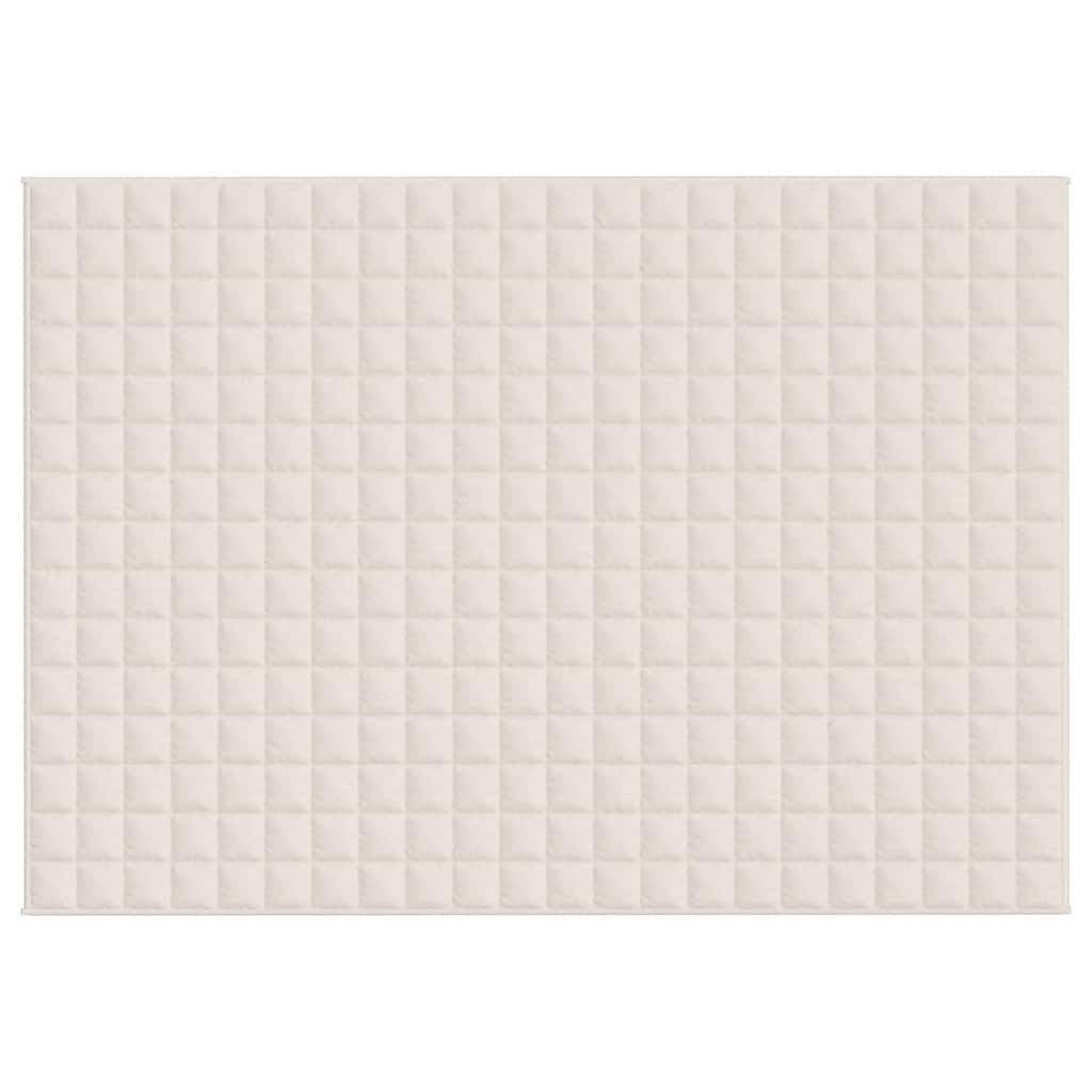 Vidaxx couverture lestée 155x220 cm 7 kg tissu crème clair