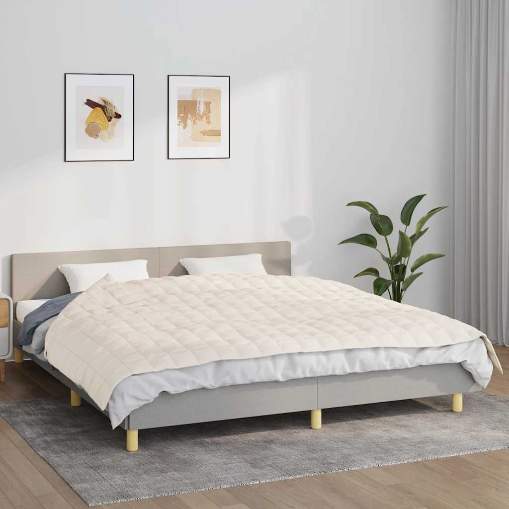 Vidaxx couverture lestée 155x220 cm 7 kg tissu crème clair