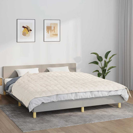 Vidaxx couverture lestée 155x220 cm 7 kg tissu crème clair