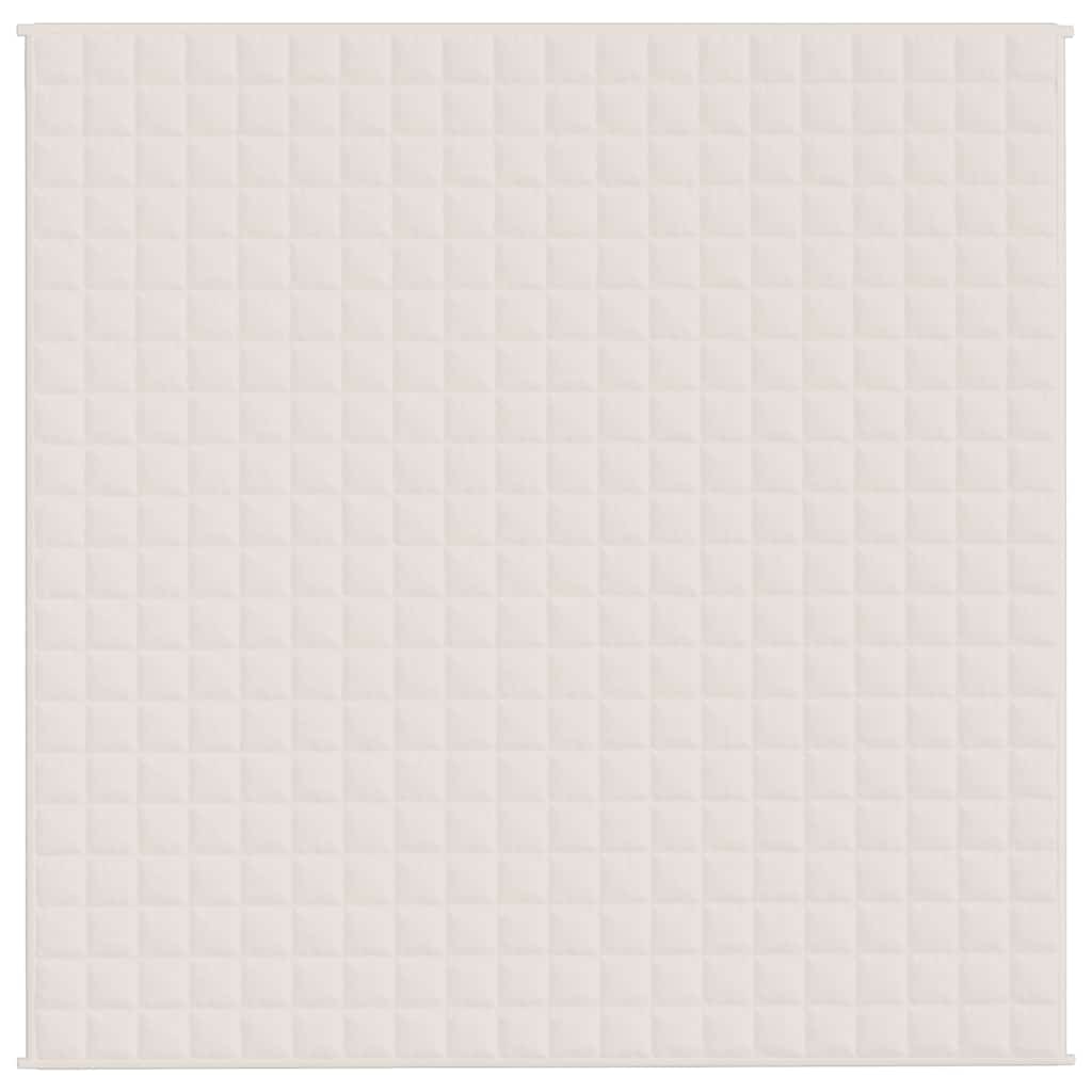 Vidaxx couverture lestée 200x200 cm 9 kg tissu crème clair