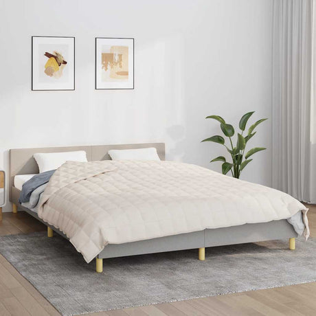 Vidaxx couverture lestée 220x235 cm 15 kg tissu crème clair