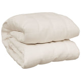 VIDAXL Coperta debole 220x260 cm 11 kg Crema leggera in tessuto