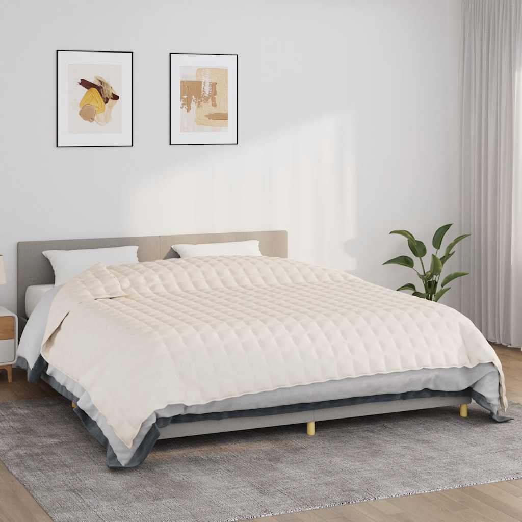 Vidaxx couverture lestée 220x260 cm 15 kg tissu crème clair