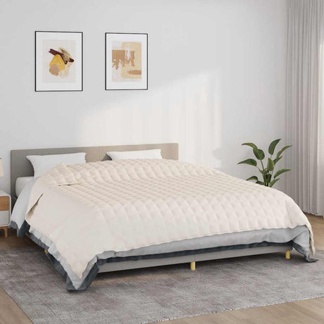 Vidaxx couverture lestée 220x260 cm 15 kg tissu crème clair