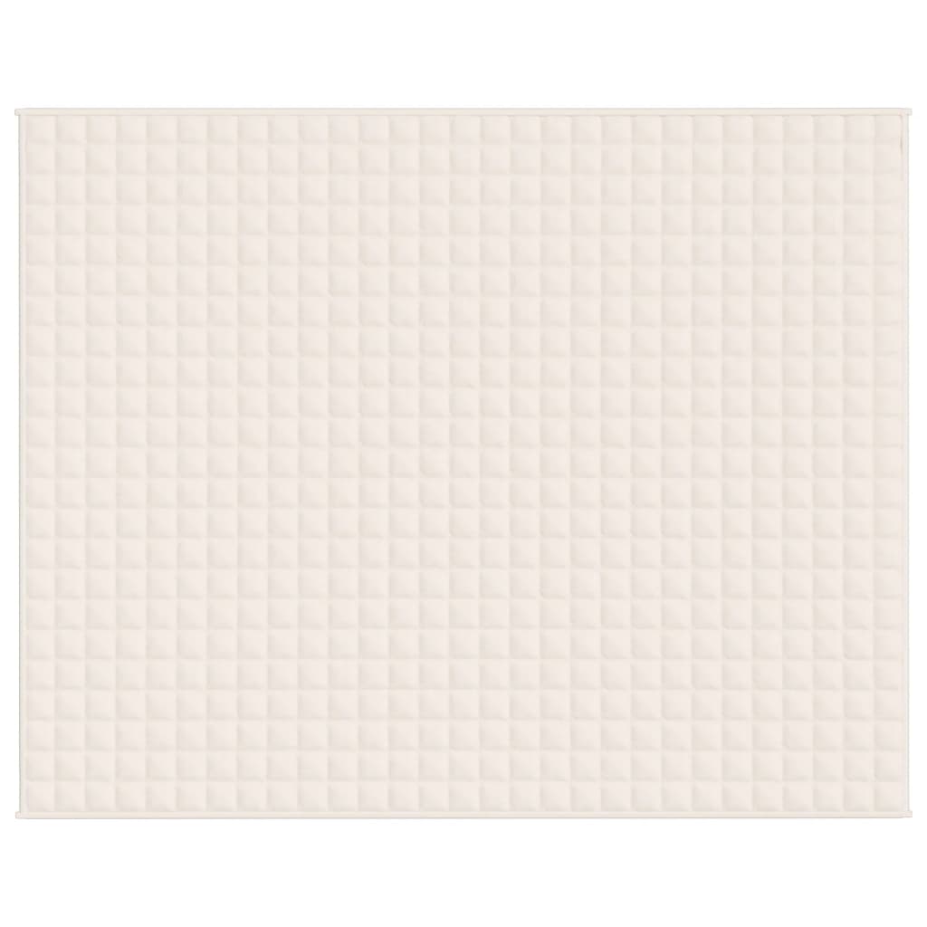 VIDAXL Coperta debole 235x290 cm 11 kg Crema leggera in tessuto