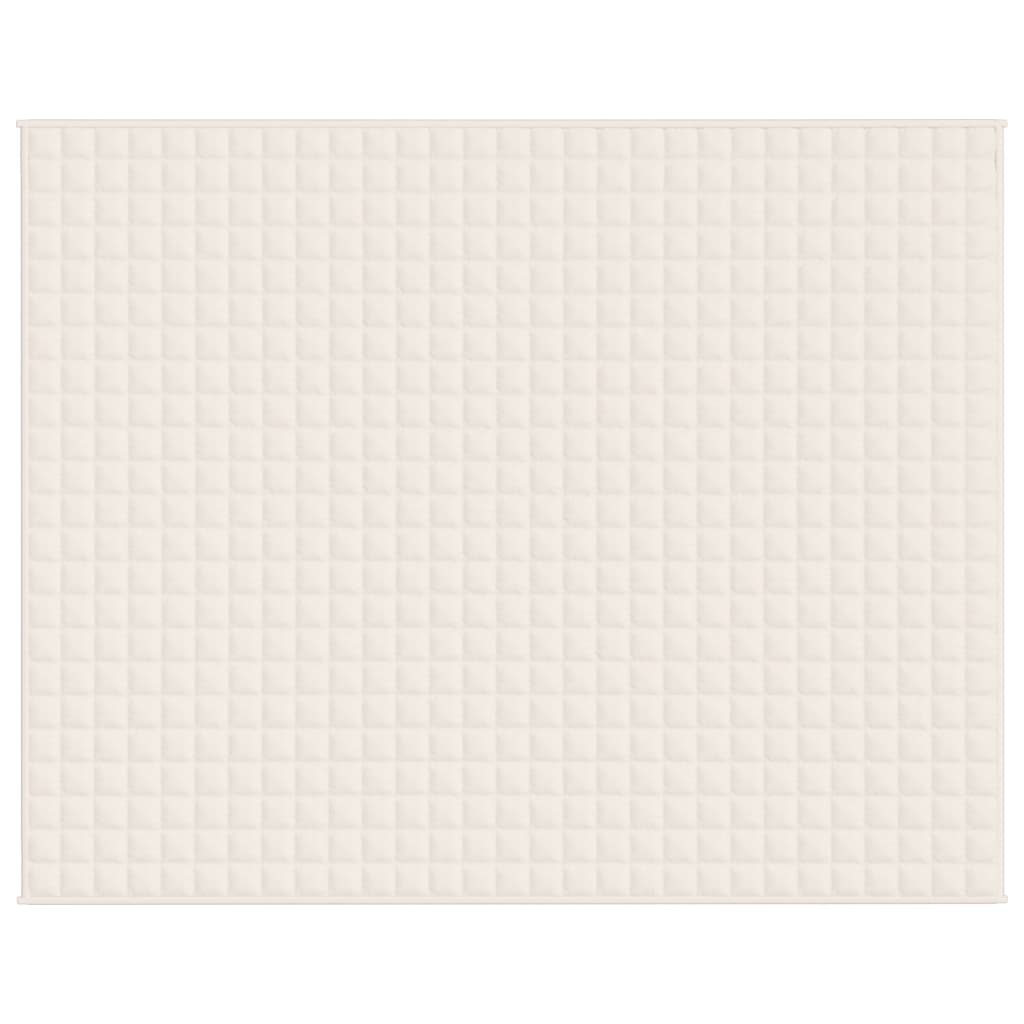 VIDAXL Coperta debole 235x290 cm 15 kg Crema leggera in tessuto