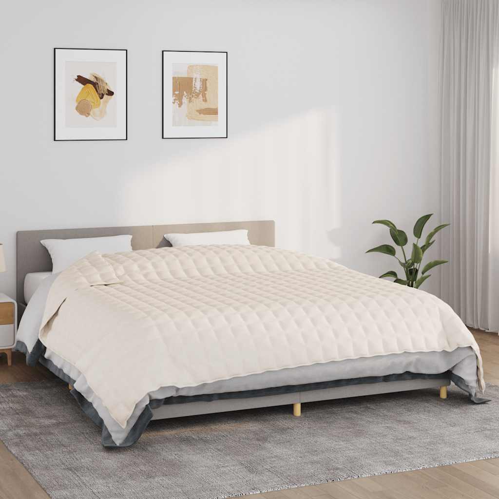 Vidaxx couverture lestée 235x290 cm 15 kg tissu crème clair