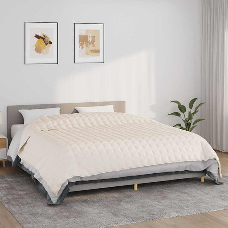 Vidaxx couverture lestée 235x290 cm 15 kg tissu crème clair