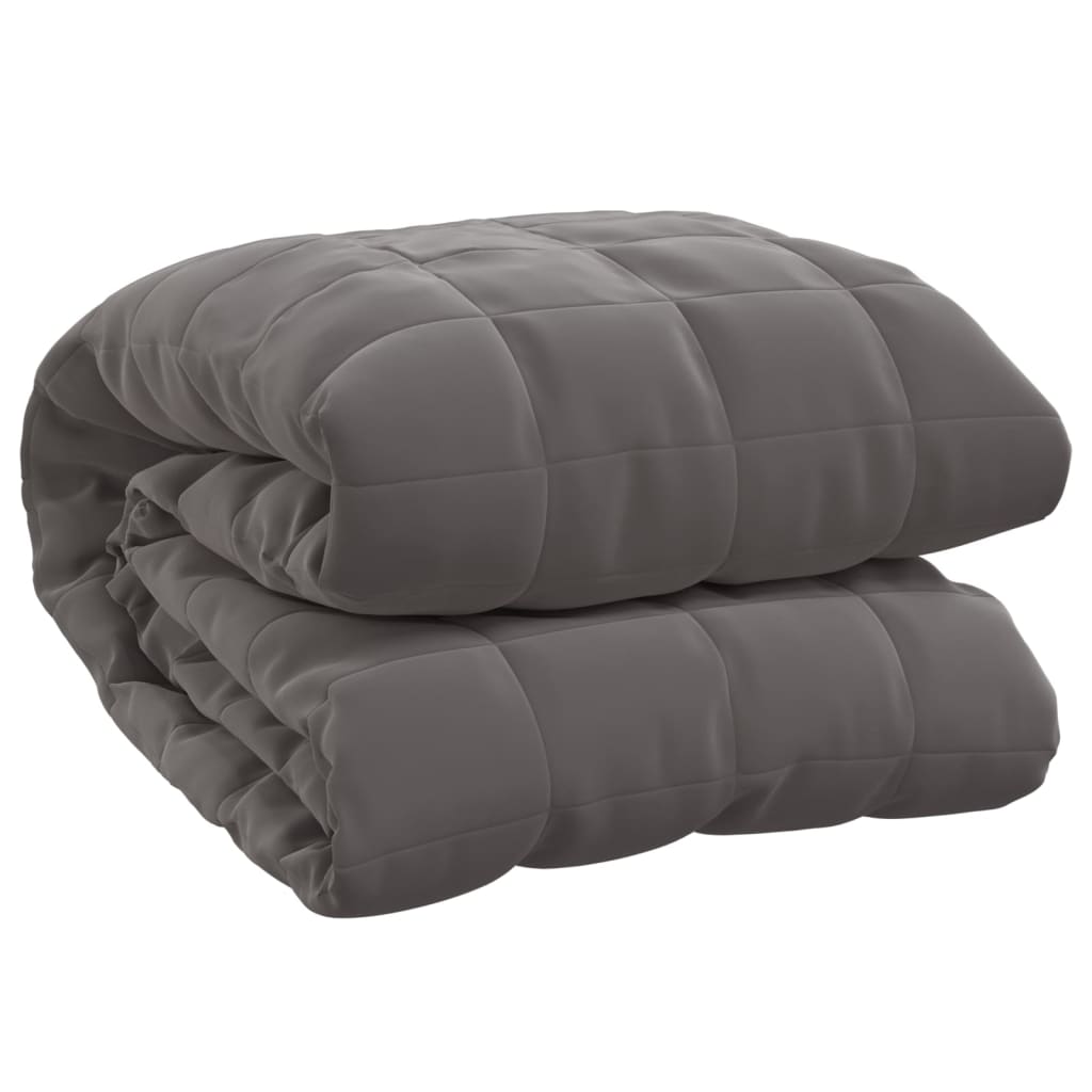 VIDAXL Coperta debole 200x200 cm 9 kg di tessuto grigio