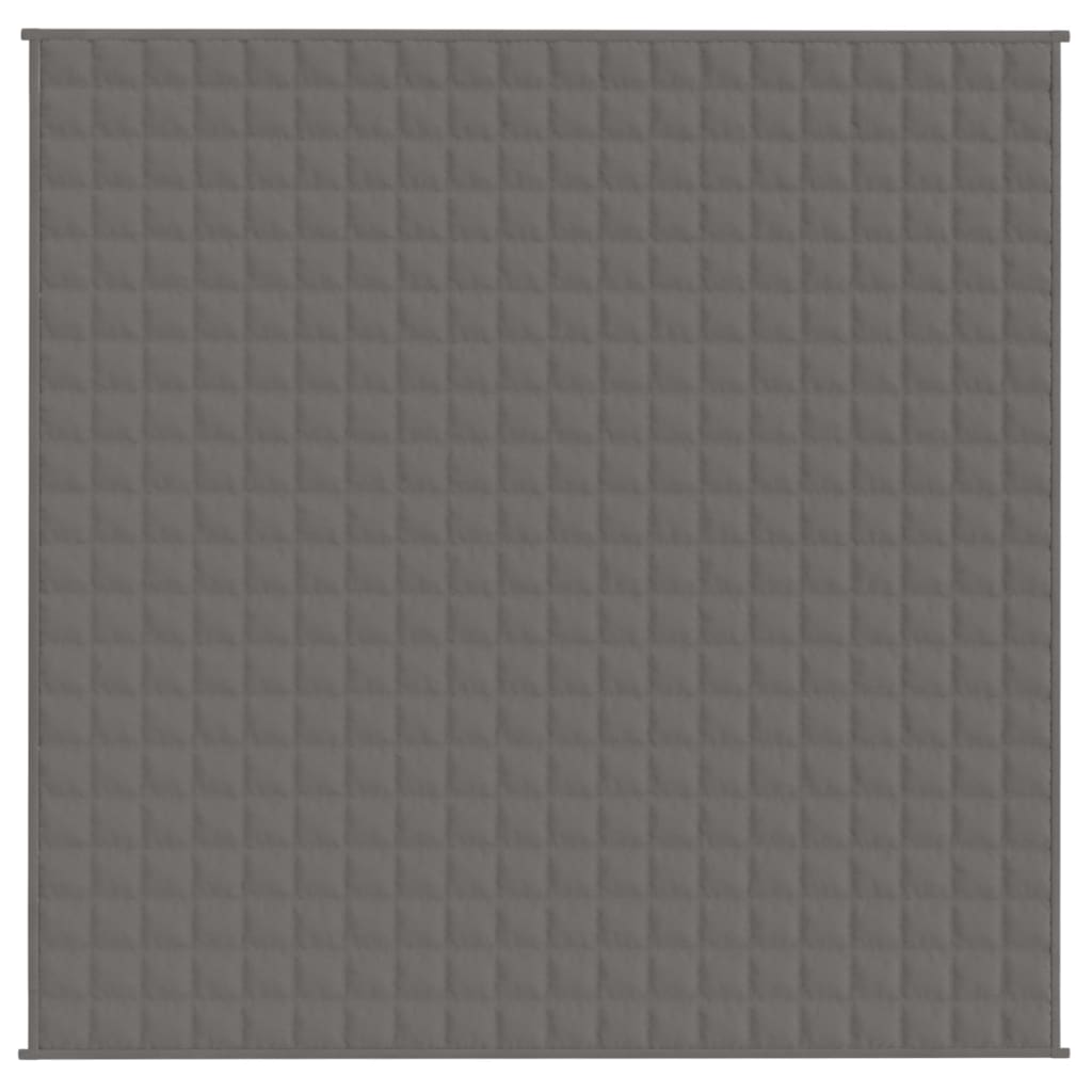 VIDAXL Coperta debole 200x200 cm 9 kg di tessuto grigio