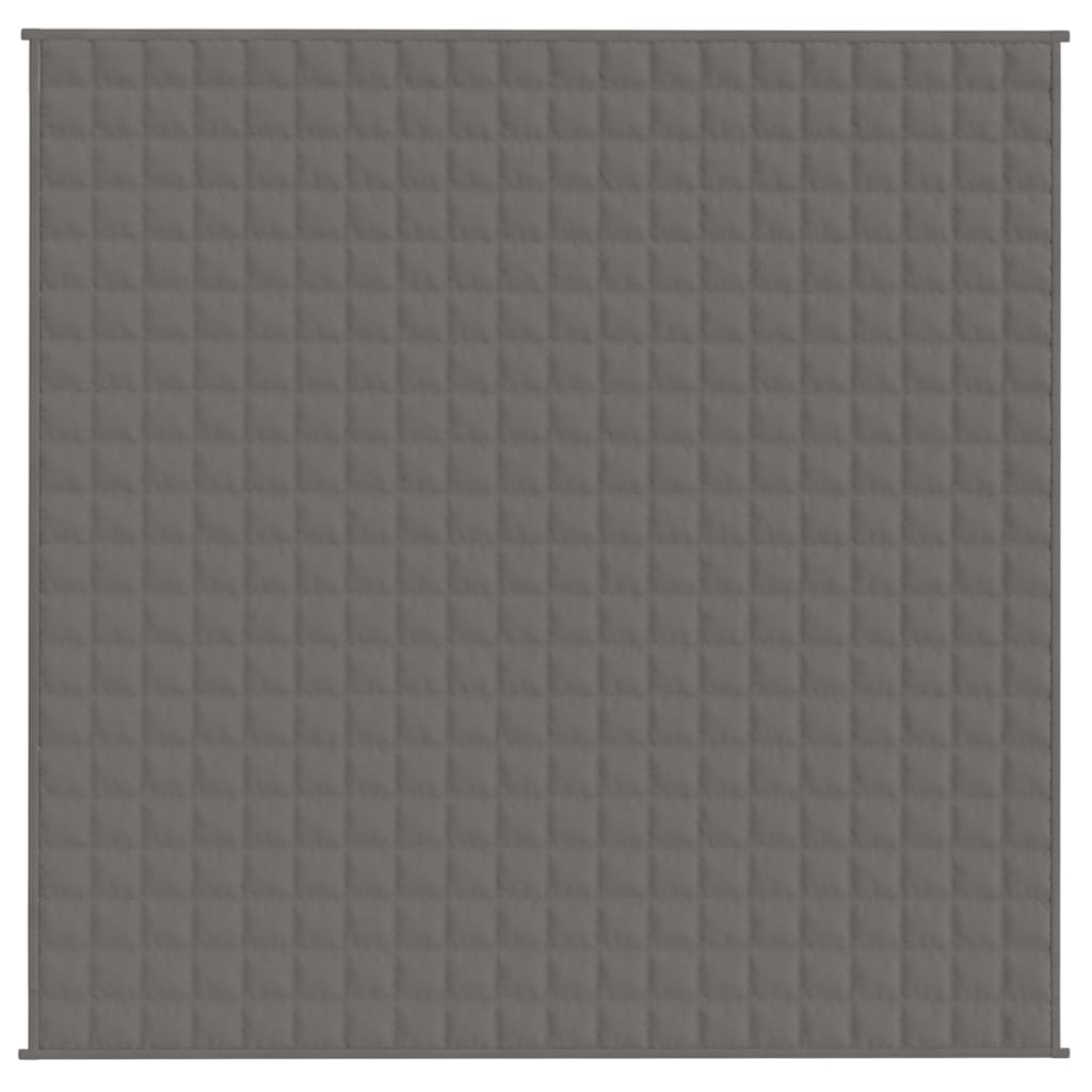 Vidaxx couverture lestée 200x200 cm 13 kg tissu gris