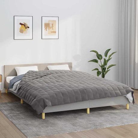 Vidaxx couverture lestée 200x200 cm 13 kg tissu gris