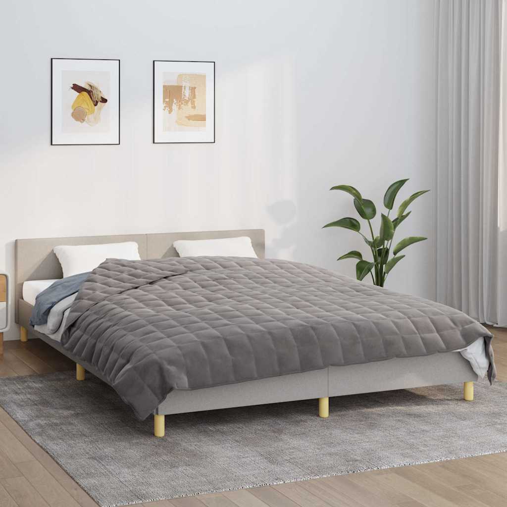 Vidaxx couverture lestée 200x225 cm 9 kg tissu gris