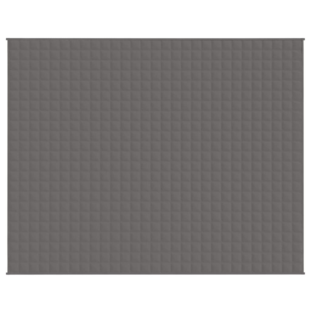 VIDAXL Coperta debole 235x290 cm 11 kg di tessuto grigio