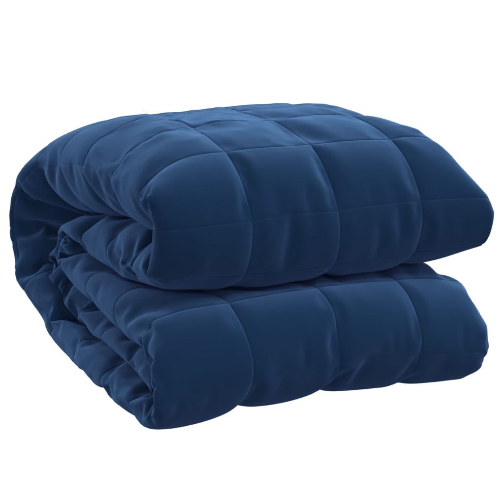 VIDAXL Coperta debole 138x200 cm 6 kg di tessuto blu