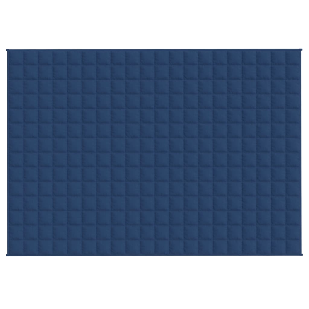 VIDAXL Coperta debole 138x200 cm 6 kg di tessuto blu