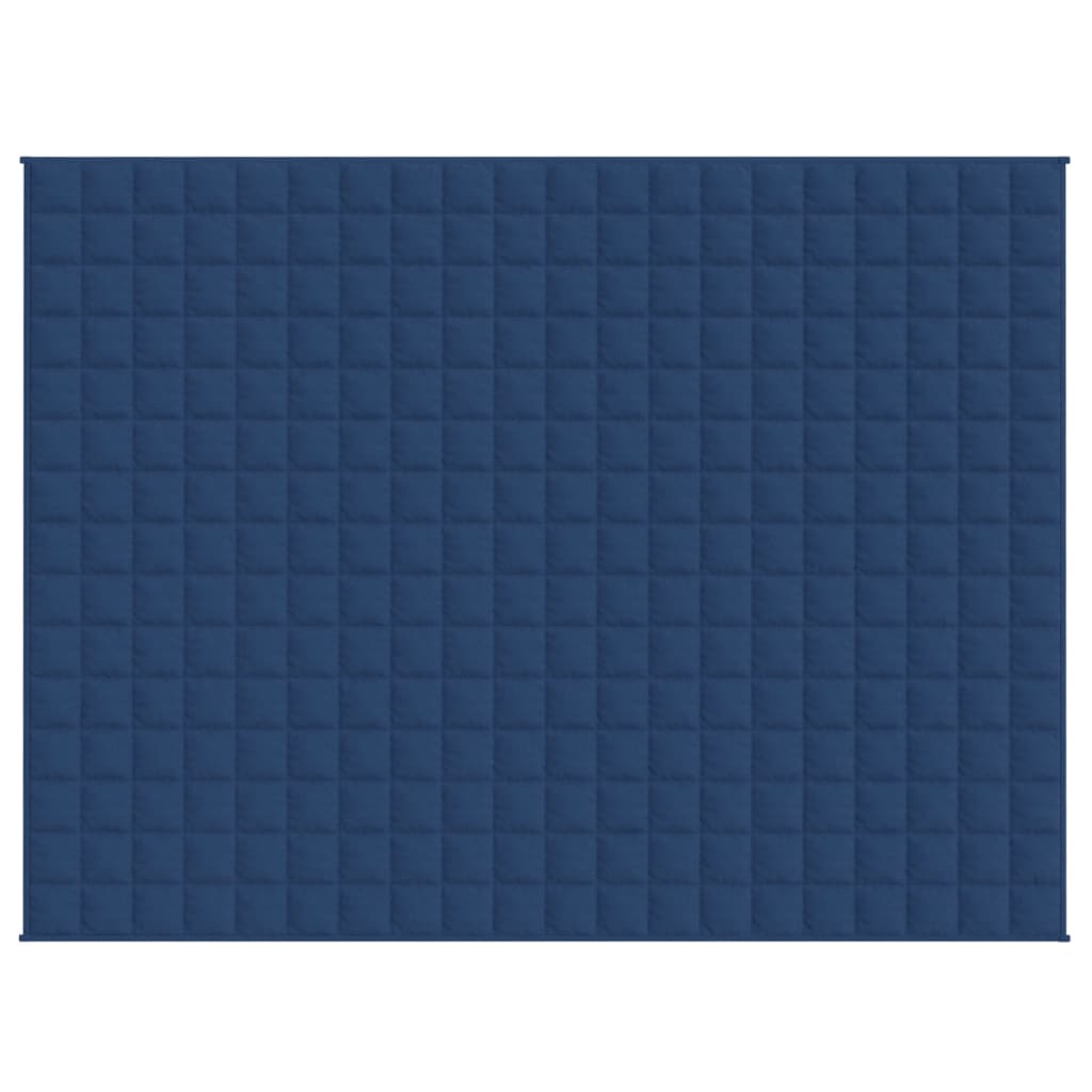 VIDAXL Coperta debole 150x200 cm 11 kg di tessuto blu