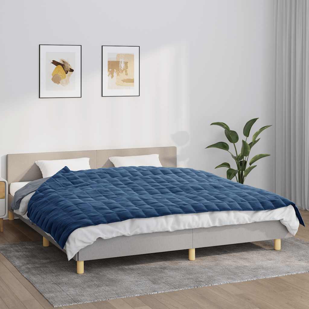 Vidaxx couverture lestée 155x220 cm 7 kg tissu bleu