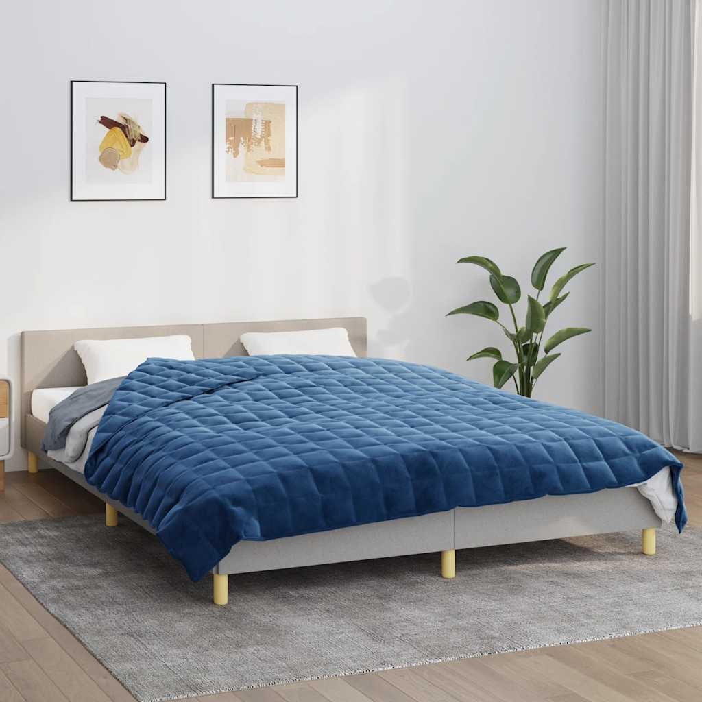 Vidaxx couverture lestée 200x225 cm 13 kg tissu bleu