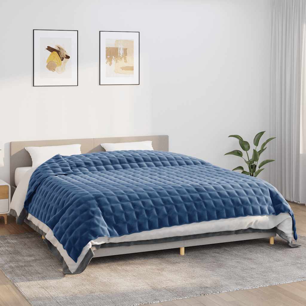 Vidaxx couverture lestée 220x260 cm 11 kg tissu bleu