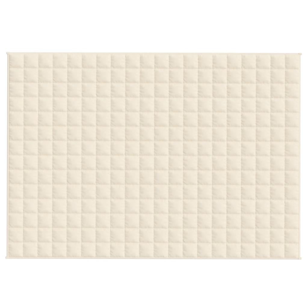 Vidaxx couverture lestée 138x200 cm 6 kg tissu crème clair