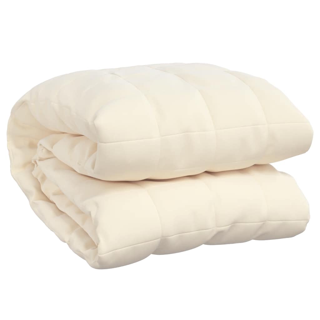 Vidaxx couverture lestée 138x200 cm 10 kg tissu crème clair